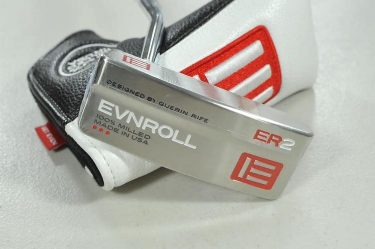 LEFT HANDED Evnroll ER2 Mid Blade 33" Putter Steel with Head Cover NEW! #208773