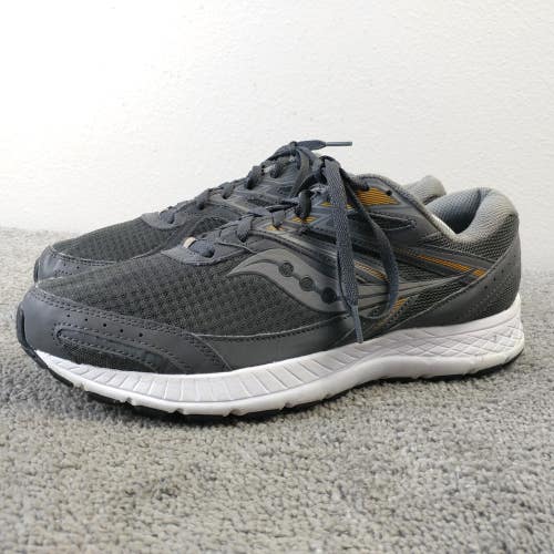Saucony Cohesion 13 Mens Size 12 WIDE Running Shoes Gray Lace Up Low Top