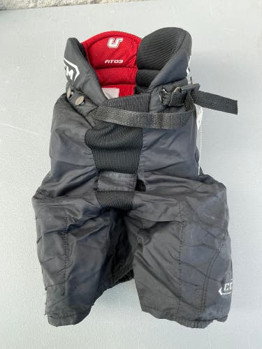 Black Youth Large CCM U+ Fit03 Hockey Pants (Used)