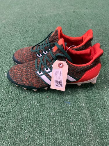 Adidas Ultraboost Football Cleat - Miami Hurricanes Team Issued  Size 9.5
