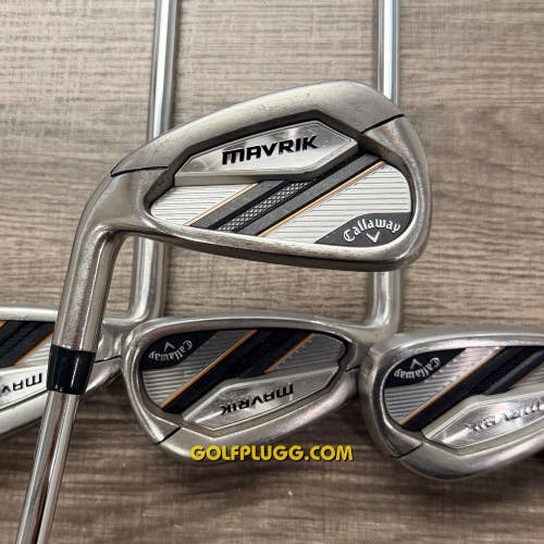 Left-Handed Callaway Mavrik Iron Set 5-AW / XP Steel, Stiff (93)
