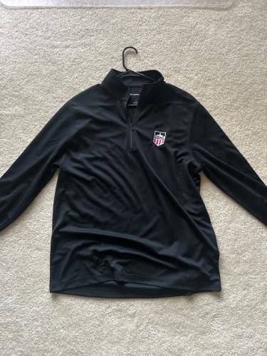Black Men's Large USHL Quarter Zip (New)