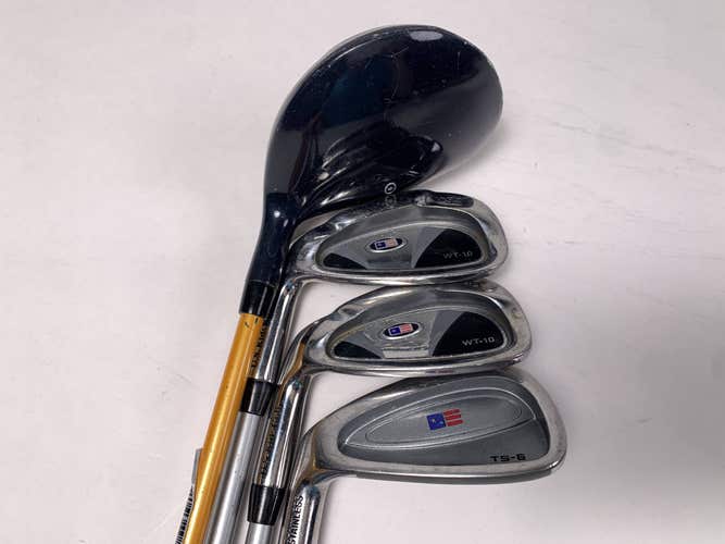 US Kids WT-10 Club Set 3W 6 8 PW Ultralight 63" Yellow Youth Graphite & Steel LH