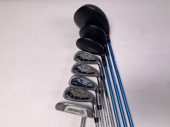 US Kids TS Tour Series Club Set Driver 3W 4H 6 7 9 PW Putter 60" Blue Youth RH