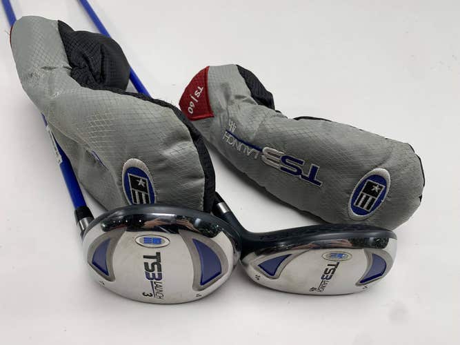 US Kids TS3 Launch 3FW & 4Hybrid Fairway Hybrid Set 17* 24* 60'' Maroon JR RH HC