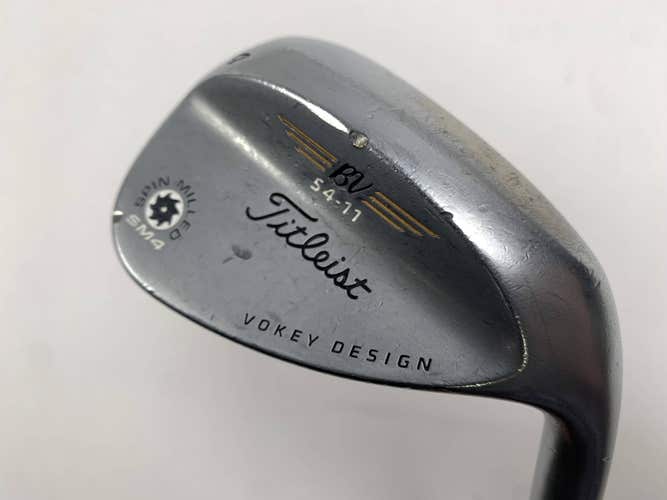 Titleist Vokey Spin Milled SM4 Chrome Sand Wedge SW 54* 11 Wedge Steel Mens RH