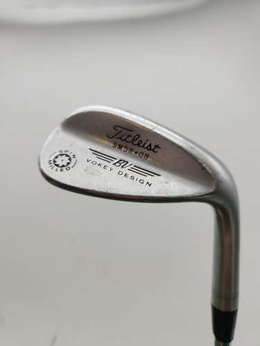 2009 TITLEIST VOKEY SPIN MILLED CHROME WEDGE 58*/08 WEDGEFLEX STEEL 35" POOR