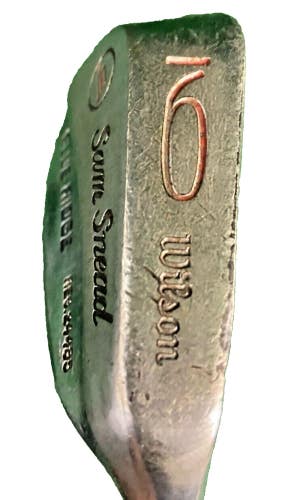 Sam Snead Blue Ridge 9 Iron Hat Stamp Men's RH Stiff Steel Leather Grip 35 In