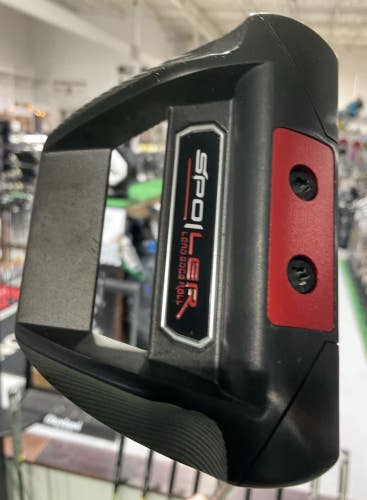 SPOILER Lead Edge Roll Mallet Putter 35.5" Steel Shaft 10.5" Grip RH USED