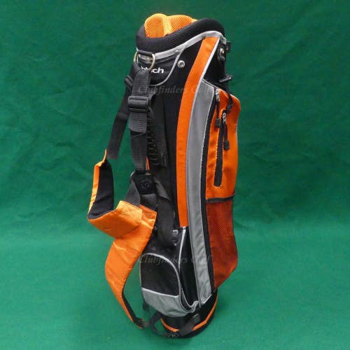 JUNIOR Intech Lancer Orange/Black/Silver 31" Tall Golf Stand Bag (No Raincover)