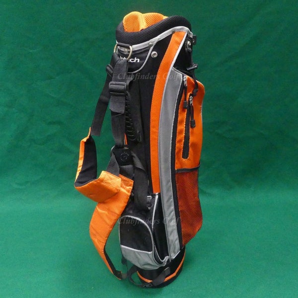 JUNIOR Intech Lancer Orange/Black/Silver 31" Tall Golf Stand Bag (No Raincover)