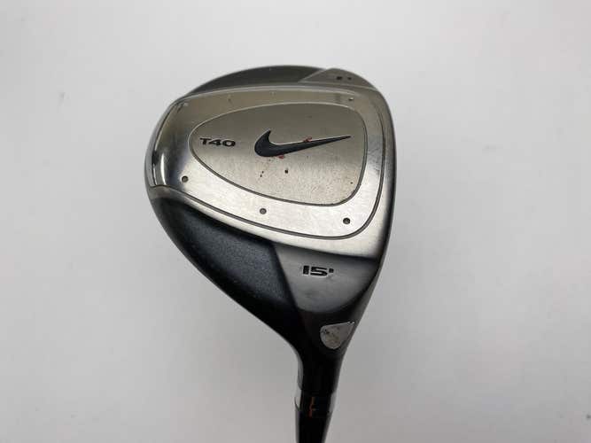 Nike T-40 Tour 3 Fairway Wood 15* Grafalloy Stiff Graphite Mens RH RATTLE