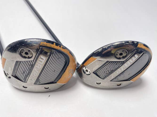 Callaway Mavrik Max 3 & 5 Fairway Wood Set 15* 18* Mamiya Helium 4F2 Senior RH