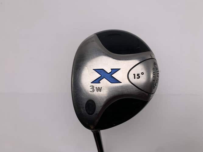 Callaway X 3 Fairway Wood 15* Fujikura 65g Stiff Graphite Mens LH
