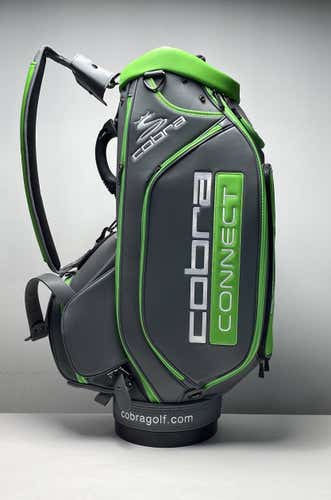 Cobra Connect Staff Bag Grey/Green 6-Way Divide Single Strap Golf Bag NEW