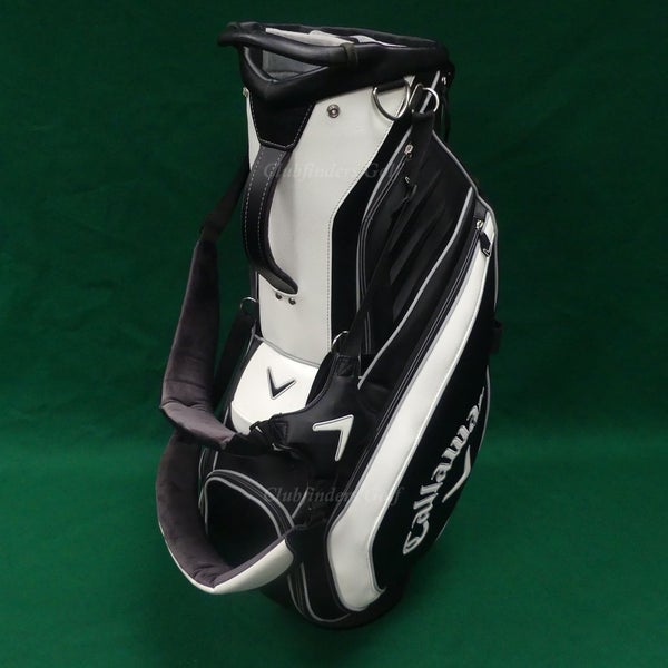 Callaway Golf 2023 Staff 4-Way Black/White Golf Stand Bag w/ Raincover