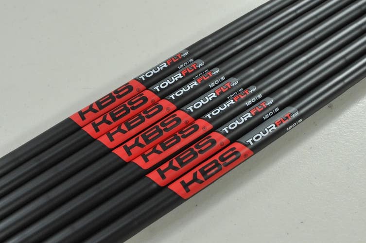 NEW KBS Tour FLT Black 120G Stiff 4-PW Iron Shaft Set 7Pc Taper .355  208852
