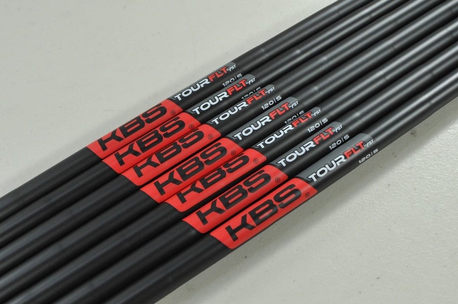 NEW KBS Tour FLT Black 120G Stiff 4-PW Iron Shaft Set 7Pc Taper .355 208852