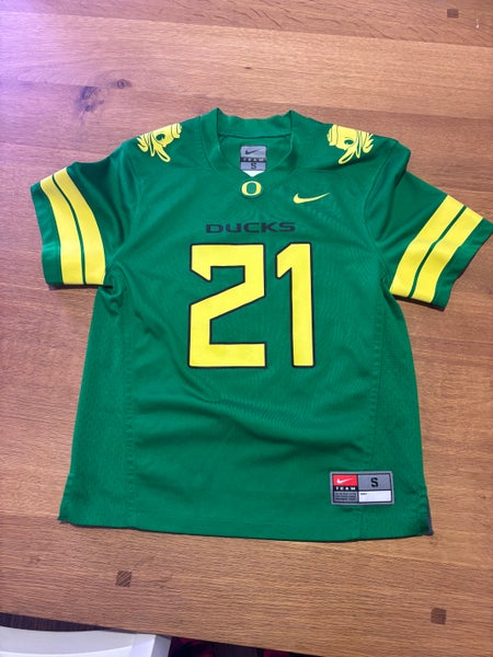 Nike Oregon Ducks #21 Youth Jersey | Youth Small | Green & Yellow | NCAA