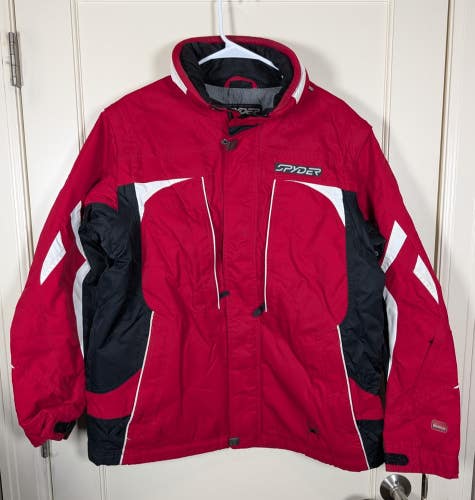 Spyder Entrant Dermizax Convertible Sleeves Ski Jacket Mens L 20kmm Red Winter