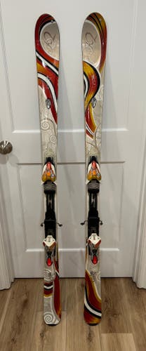 All Mountain 156 cm K2 Burnin Luv Skis With Bindings (Used)