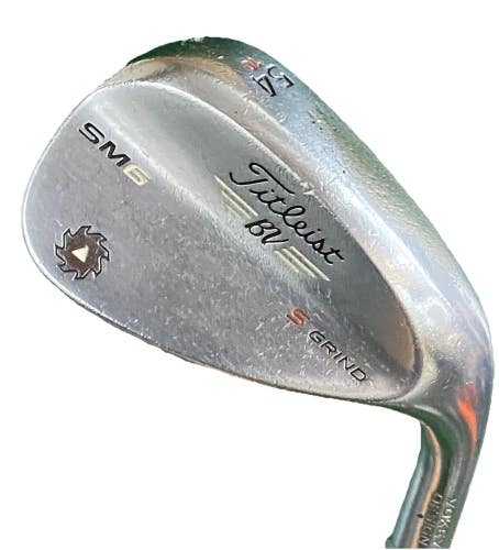 Titleist Vokey SM6 Sand Wedge 54*10 S Grind RH Stiff Steel 35 In. New Jumbo Grip