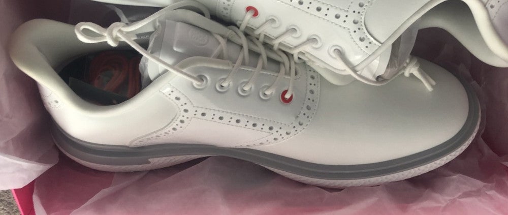 NEW! G/FORE GALLIVAN2R LONGWING GOLF SHOE MENS 7.5 EU 40.5 SNOW/LIGHT ...