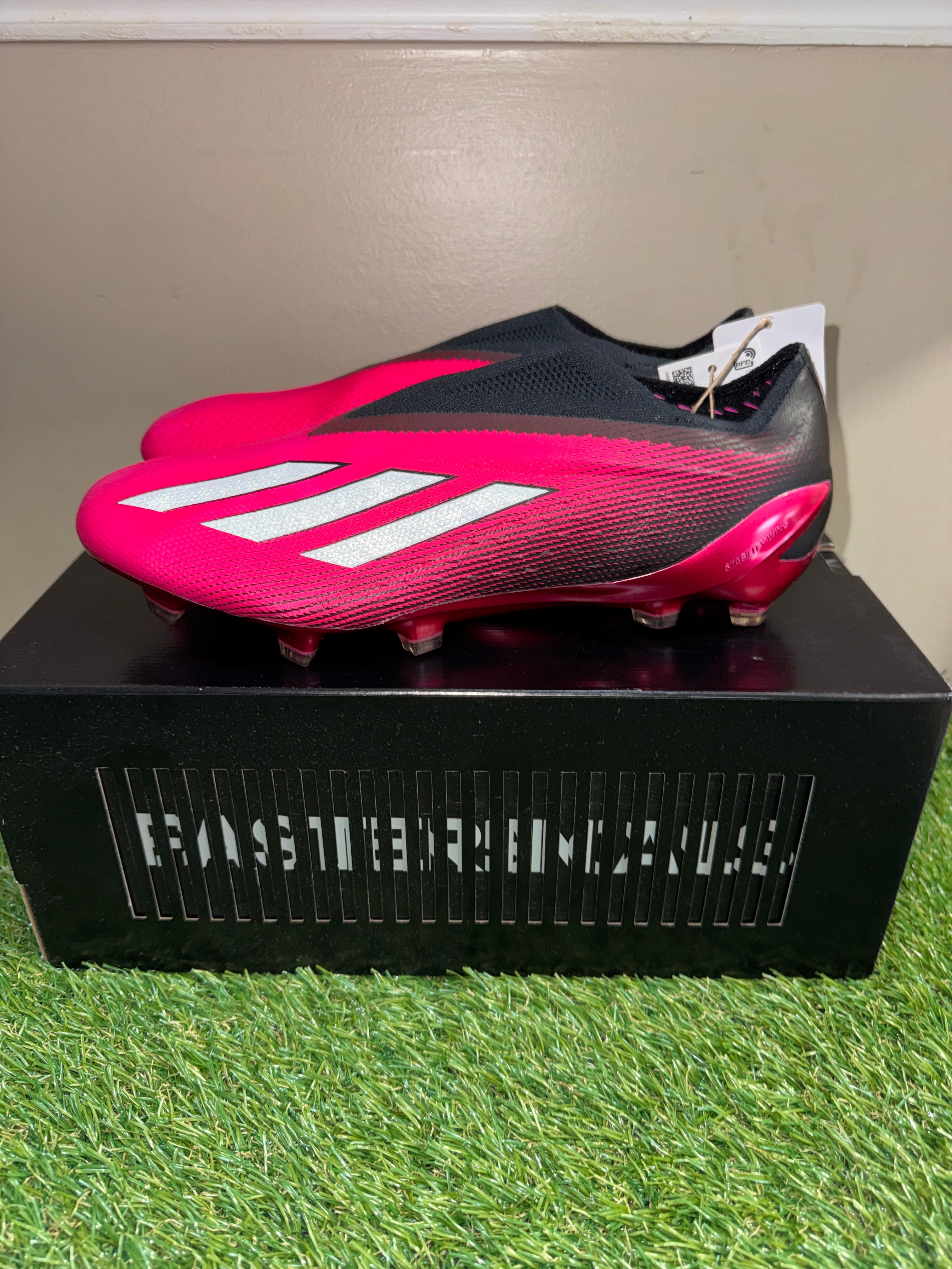 Adidas X Speedportal+ FG Laceless Soccer Cleats Pink Black  display picture 3
