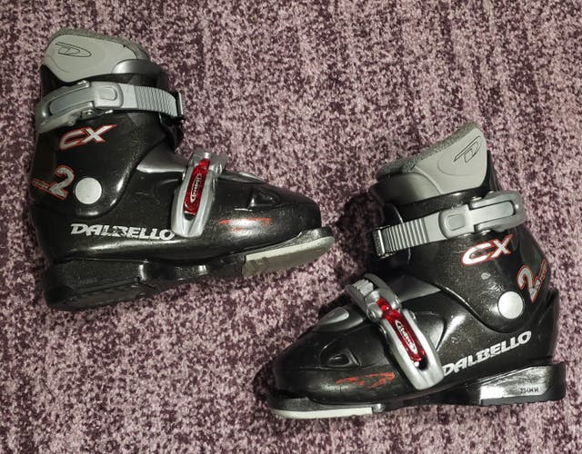 KIDS 19.5 Ski Boots /234mm/Size KIDS 13 DALBELLO CX 2 EQUIPE USED-NEW REAR HEELS/CLEANED