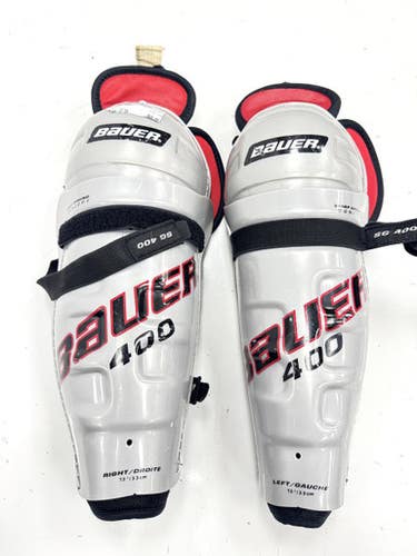 Used Bauer 400 Intermediate Shin Guards Black 13" 11860-S000303187