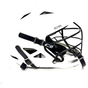 Used Warrior BURN JR Lacrosse Helmet White One Size 11860-S000303154
