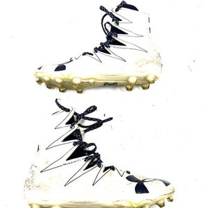 Used Under Armour LAX Cleats Mens White Senior 9.5 11860-C000303014