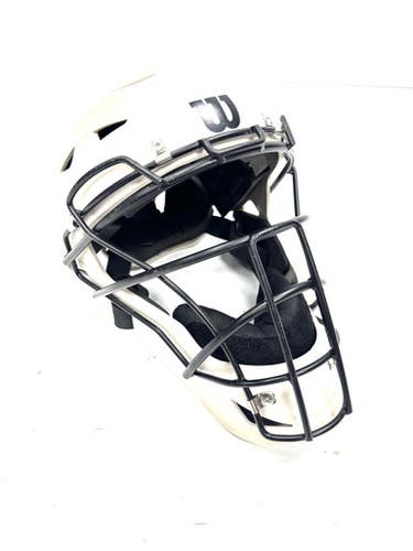 Used Wilson EZ GEAR Catchers Helmet w/Mask Grey SM 11860-S000303097