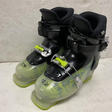 Used Dalbello MENACE 2 Boys DH Ski Boot Black And Optic Yellow 205 MP - J01 11855-S000197687