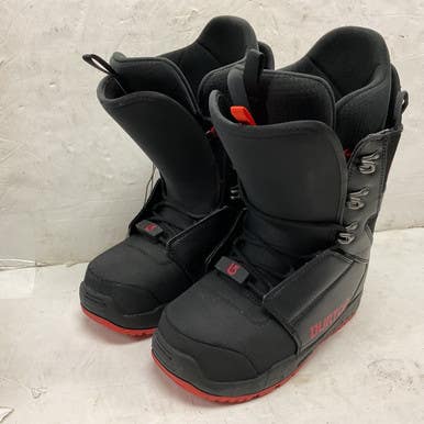 Used Burton MENS PROGRESSION Mens Snowboard Boots Black And Red Senior 7 11855-S000197680