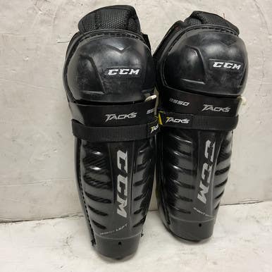 Used CCM TACKS 9550 Junior Shin Guards Black 11" 11855-S000197641
