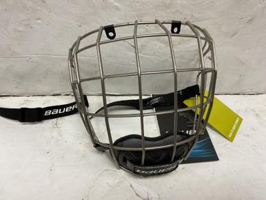 Used Bauer FM RE-AKT Hockey Wire Mask Silver MD 11855-S000197606