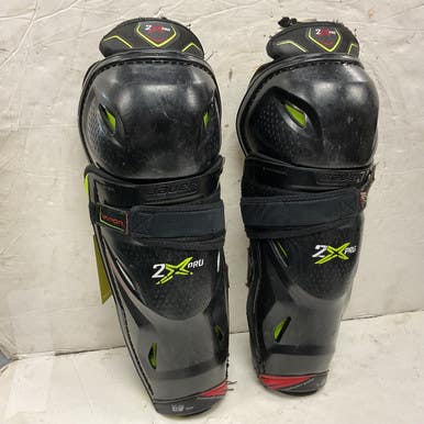 Used Bauer VAPOR 2X PRO Intermediate Shin Guards Black 13" 11855-S000197598