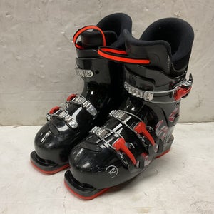 Used Rossignol COMP J3 Boys DH Ski Boot Black And Red 215 MP - J03 11855-S000197571