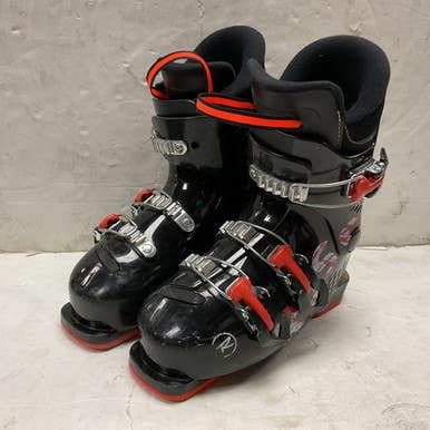 Used Rossignol COMP J3 Boys DH Ski Boot Black And Red 215 MP - J03 11855-S000197571