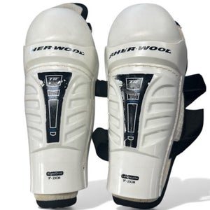 Used Sher-wood T50 Junior Shin Guards White 15" 11863-S000024732
