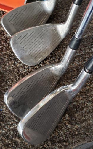 SET 5 WILSON DEEP RED  CAVITY BACK IRONS 7 8 9 PW SW REG STEEL NEW GRIPS