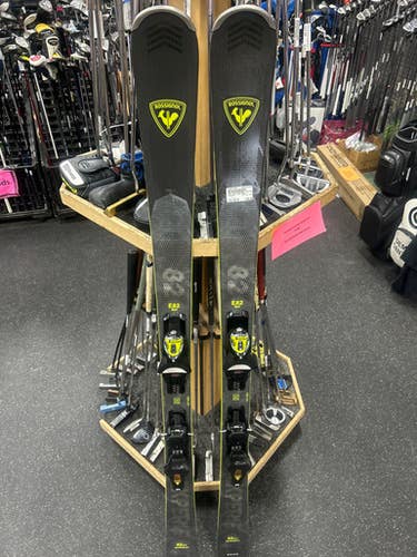 Used Rossignol E82 168CM Mens DH Ski/Binding Black 182 cm 11337-S000477626