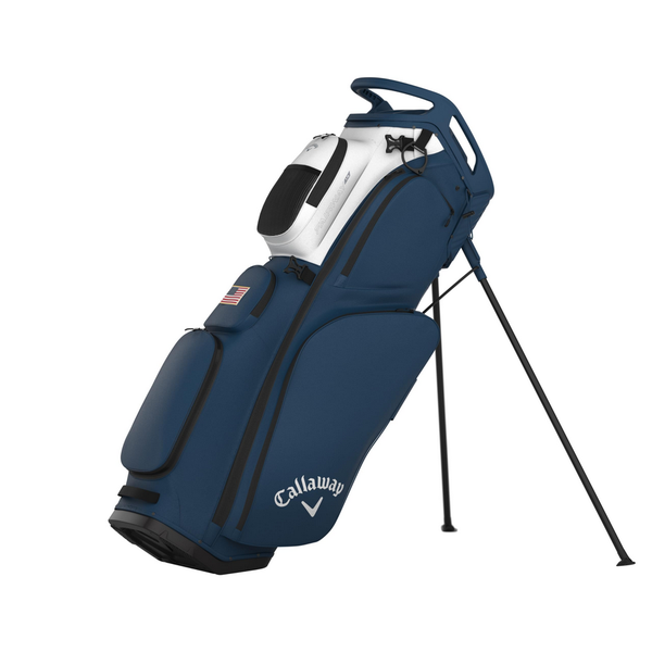 NEW 2026 Callaway Golf Fairway 14 White/Blue/Red/USA Flag Stand Golf Bag