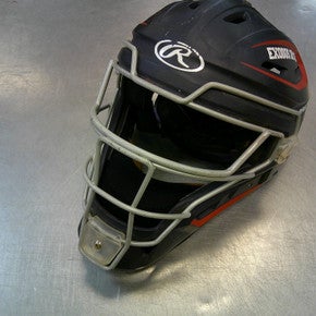 Used Rawlings HELMET Catchers Helmet w/Mask Navy Blue LG 11339-S000197825