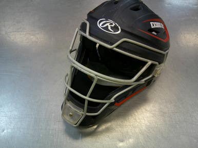 Used Rawlings HELMET Catchers Helmet w/Mask Navy Blue LG 11339-S000197825