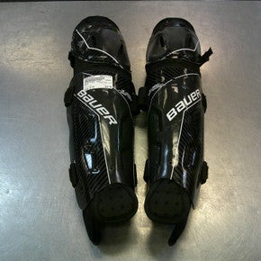 Used Bauer STEET SHIN Junior Shin Guards Black 12" 11339-S000197820
