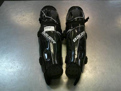 Used Bauer STEET SHIN Junior Shin Guards Black 12" 11339-S000197820