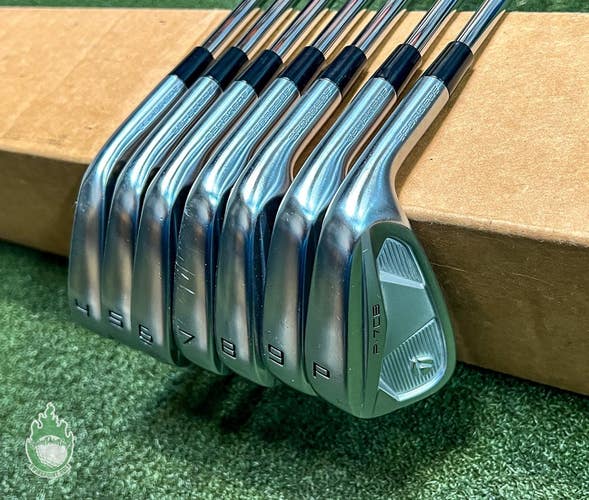 Used 2024 TaylorMade P-7CB Forged Irons 4-PW MID 115g S300 Stiff Steel Golf Set