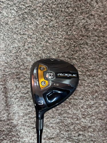 Men's Callaway Rogue ST LS Left Hand Fairway Wood Stiff Flex 3 Wood (Used)